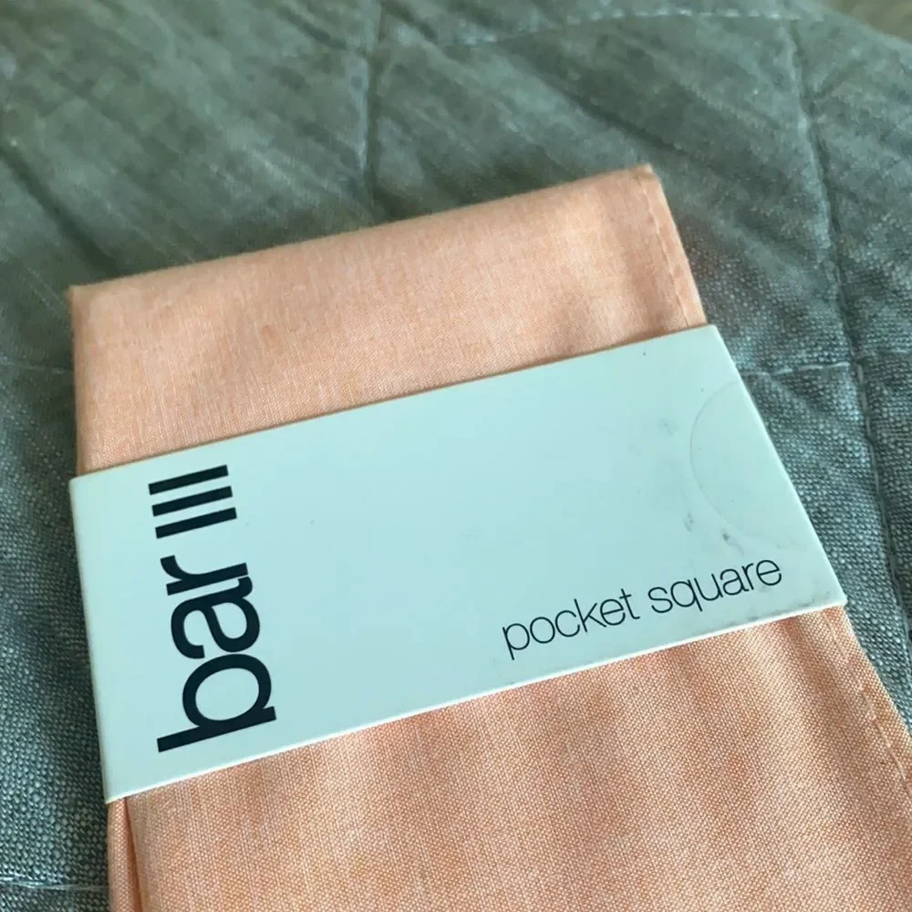 Bar III Men's Beach Solid Pocket Square - Picture 2 of 5